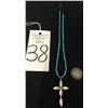 Image 6 : Turquoise and MOP Cross Necklace