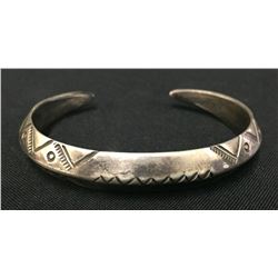Hand Forged Coin Silver Ingot Bracelet