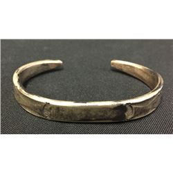 Coin Silver Hand Forged Ingot Bracelet