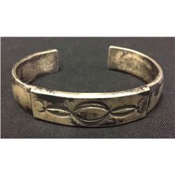 Coin Silver Hand Forged Ingot Bracelet