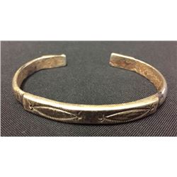 Hand Forged Coin Silver Ingot Bracelet
