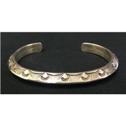 Sterling Silver Stamped Cuff Bracelet