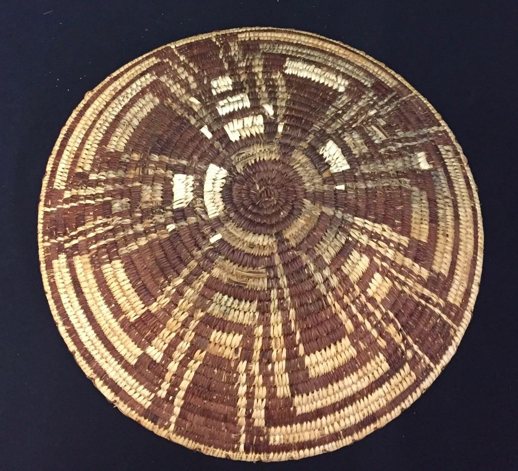 Vintage Tohono O'odham Basket Squash Blossom