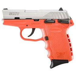 SCCY CPX1 Pistol, Orange Frame/Stainless Slide Slide, 9mm, 10 Shot, NEW IN BOX