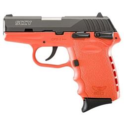 SCCY CPX1-CB Pistol, DAO, 9mm, 10 Shot, Safety, Orange/Black Slide