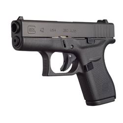 GLOCK G42, .380ACP, 6 shot, Gas Nitride Finish, Black Grips, 3.25"BRL, #UI4250201, NEW IN BOX