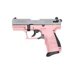 Walther, PK380, Semi-automatic, Double Action, Compact, 380ACP, 3.6", Polymer, Nckl/Pnk, 8Rd,