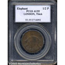 (1694) TOKEN London Elephant Token, Thick Planc