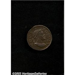 1760 1/2P Hibernia-Voce Populi Halfpenny AU50 C