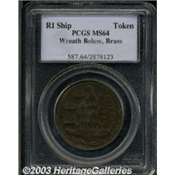1778-1779 TOKEN Rhode Island Ship Token, Wreath