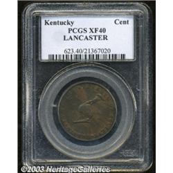 (1792-94) TOKEN Kentucky Token, LANCASTER Edge