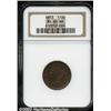Image 1 : 1853 1/2 C MS64 Brown NGC.