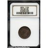 Image 1 : 1856 1/2 C MS64 Red and Brown NGC.