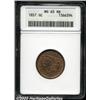 Image 1 : 1857 1/2 C MS63 Red and Brown ANACS.