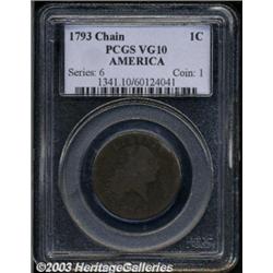 1793 Chain 1C AMERICA VG10 PCGS.