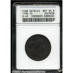 1794 1C Head of 1794--Corroded, Damaged--ANACS.