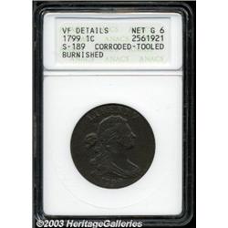 1799 1C--Corroded, Tooled, Burnished--ANACS.