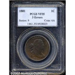 1801 1C 3 Errors VF35 PCGS.