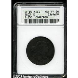 1803 1C Small Date, Small Fraction--Corroded--A