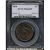 Image 1 : 1818 1C MS61 Brown PCGS.