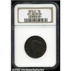 1823/2 1C AU53 NGC.