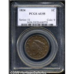 1824/2 1C AU55 PCGS.