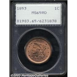 1853 1C MS65 Red PCGS.