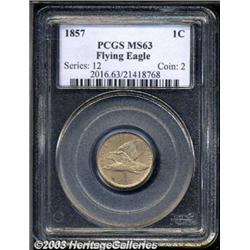 1857 1C MS63 PCGS.