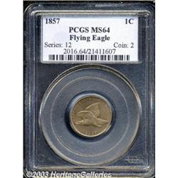 1857 1C MS64 PCGS.