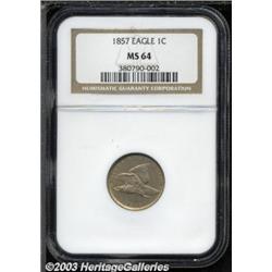 1857 1C MS64 NGC.