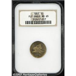 1857 1C MS65 NGC.