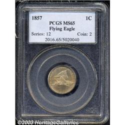 1857 1C MS65 PCGS.