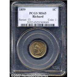 1859 1C MS65 PCGS.