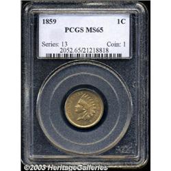 1859 1C MS65 PCGS.
