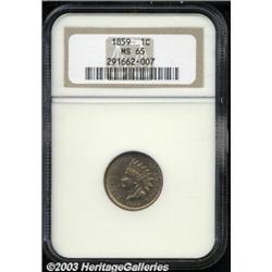 1859 1C MS65 NGC.