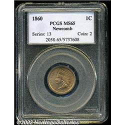 1860 1C MS65 PCGS.