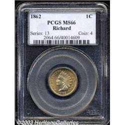 1862 1C MS66 PCGS.