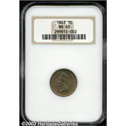 1863 1C MS65 NGC.