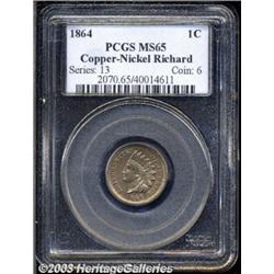 1864 1C Copper-Nickel MS65 PCGS.