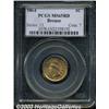 Image 1 : 1864 1C Bronze No L MS65 Red PCGS.