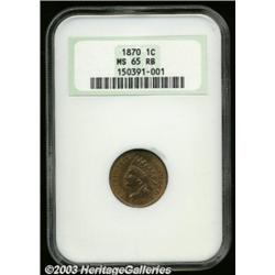 1870 1C MS65 Red and Brown NGC.