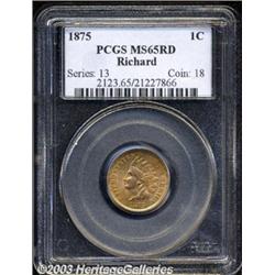 1875 1C MS65 Red PCGS.