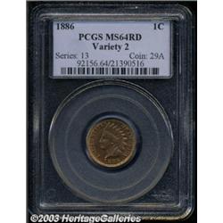 1886 1C Type Two MS64 Red PCGS.