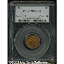 1891 1C MS64 Red PCGS.