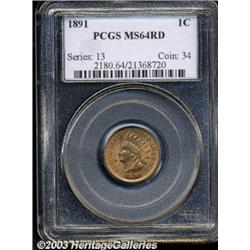 1891 1C MS64 Red PCGS.