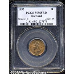 1892 1C MS65 Red PCGS.