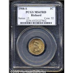 1908-S 1C MS65 Red PCGS.