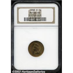 1908-S 1C MS66 Red NGC.
