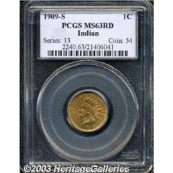 1909-S 1C MS63 Red PCGS.