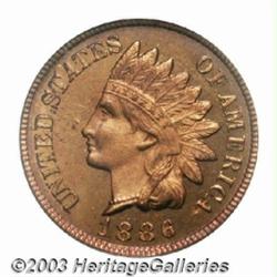 1886 1C Type Two PR65 Red Cameo PCGS.